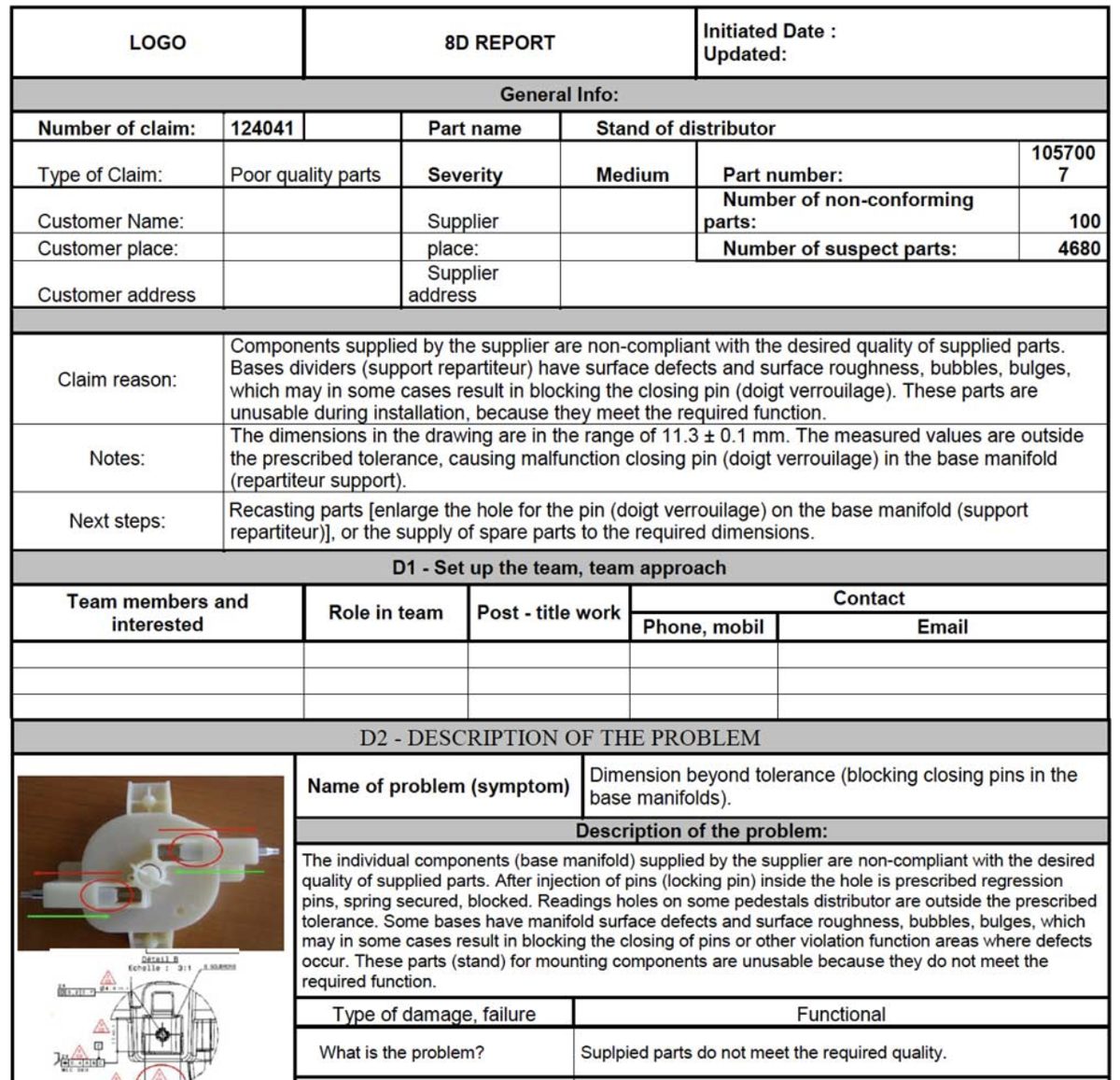 Peer 8D report mockup